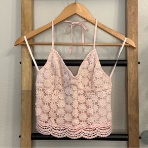 Hollister Lace Halter Crop Top